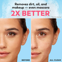 Olay wipe removing mascara demonstrating gentle effective removal
