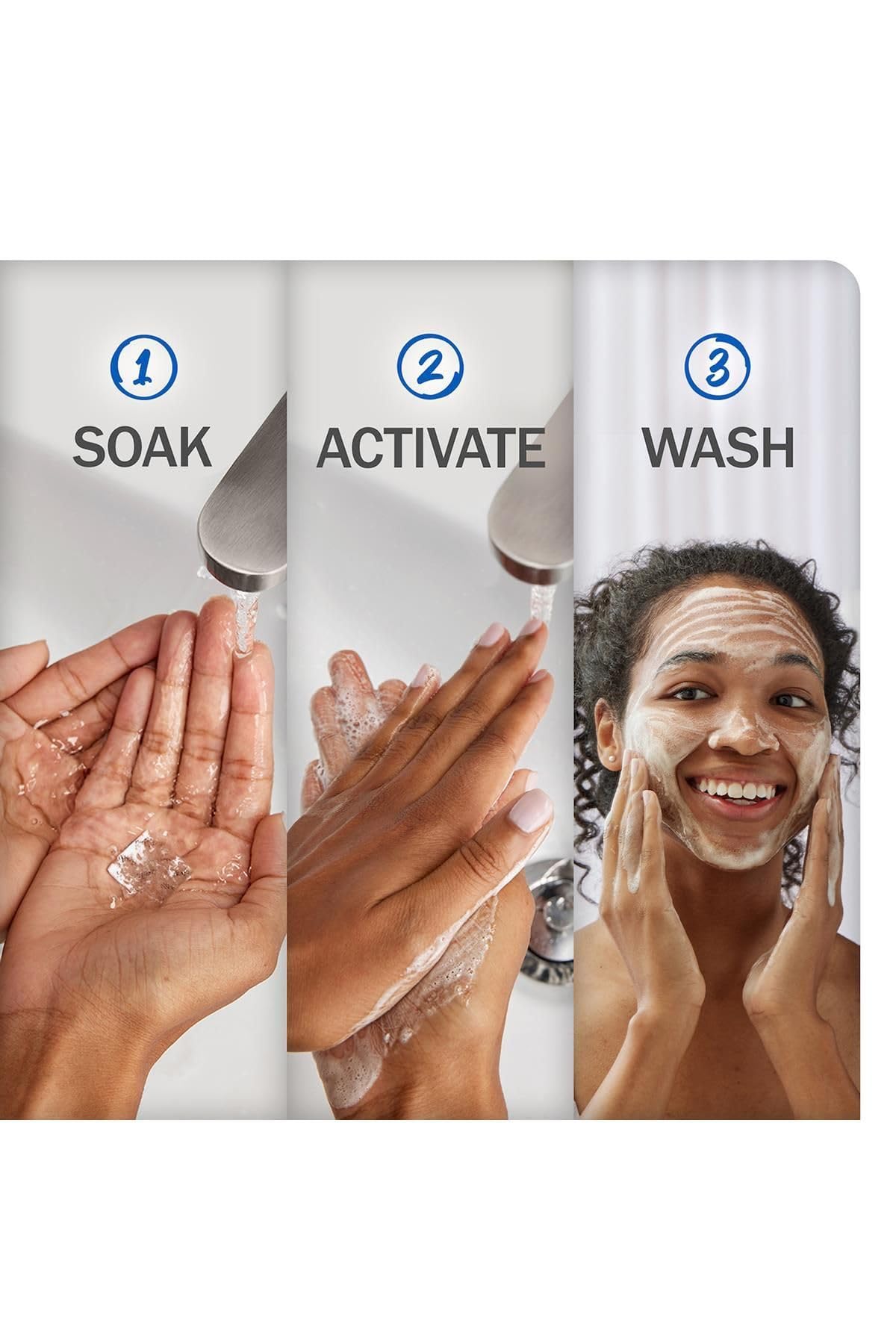 Closeup of Olay ingredient label showing retinol and simplified formula benefit