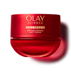 Olay Science soft cream jar front view showing sleek packaging and premium look