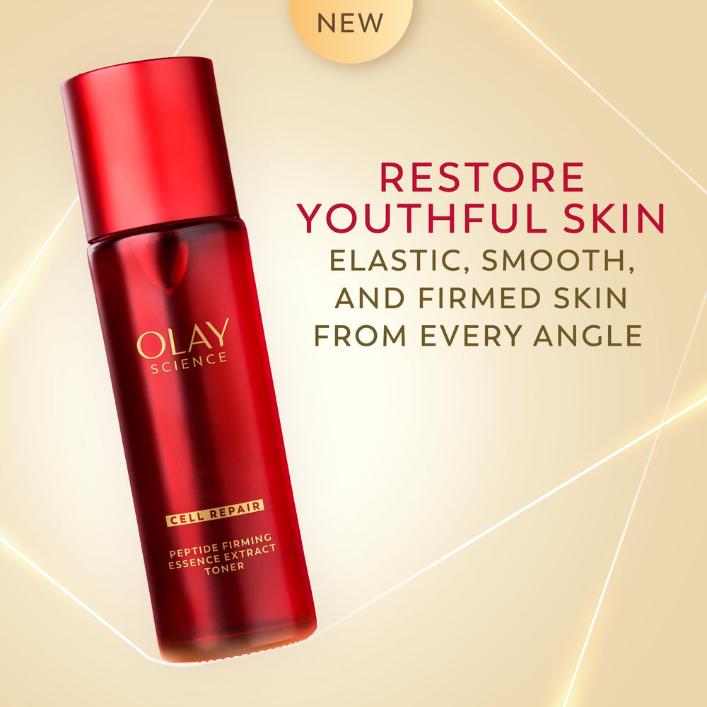 Olay Science texture droplet on fingertip highlighting lightweight hydrating essence benefit