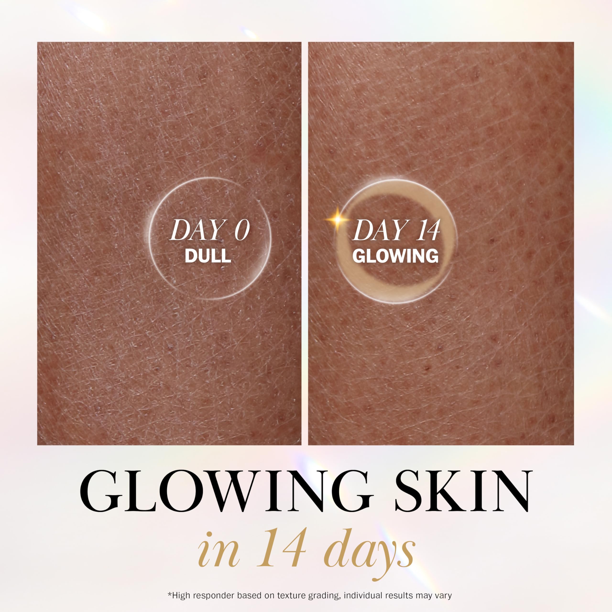 Olay using a shower puff to create a luxurious lather