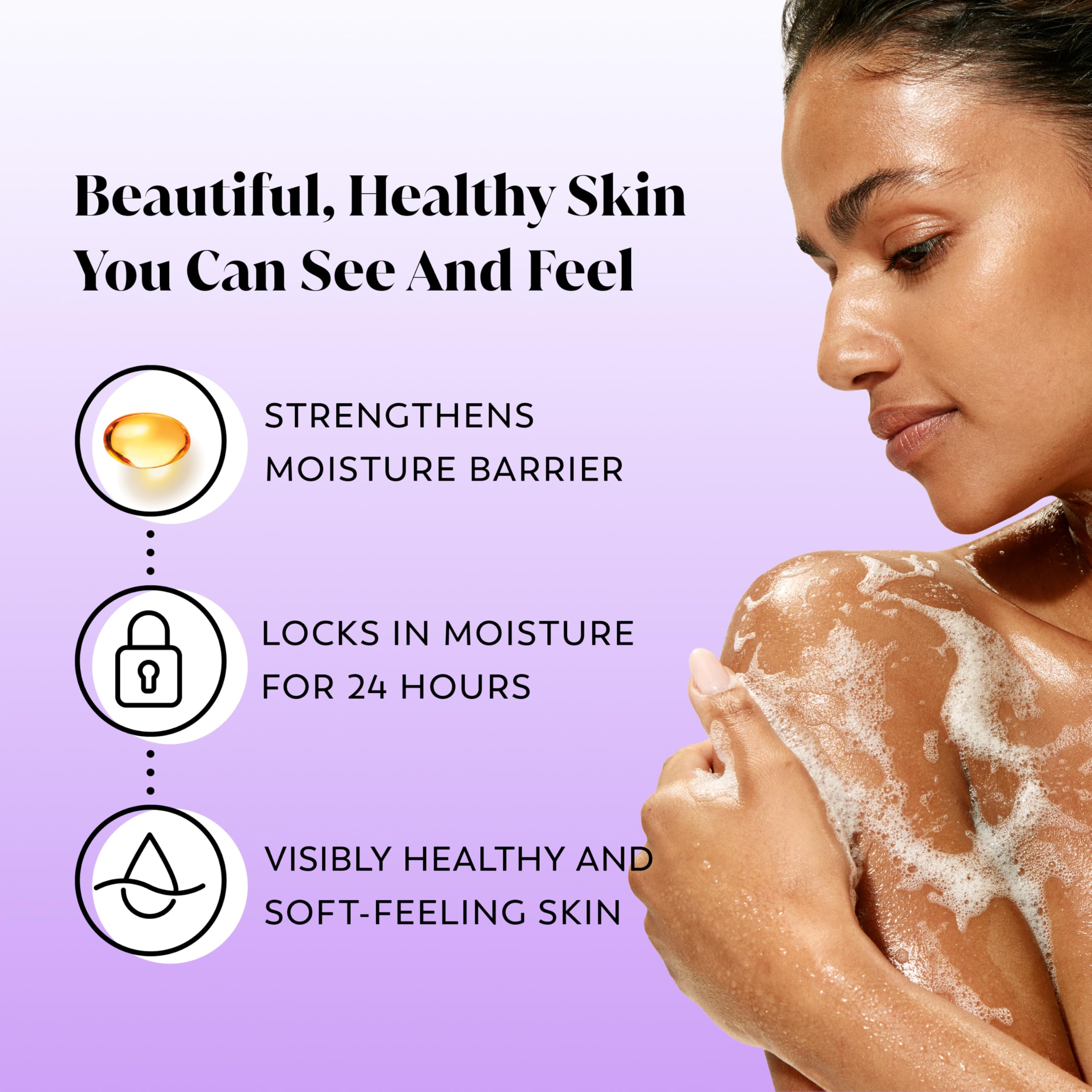 Olay single bar close-up with creamy lather showing gentle cleansing action