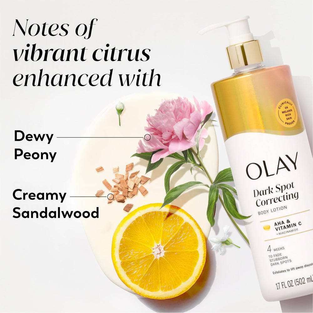 Olay bottle in hand showing 17 fl oz size for scale and convenience