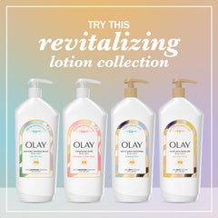 Olay bottle next to hand for scale, conveys generous 18 fl oz supply