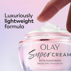 Olay flatlay with other morning essentials showing routine simplicity and efficiency
