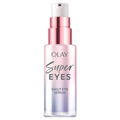Olay front bottle shot showing pump and branding, communicates premium convenience