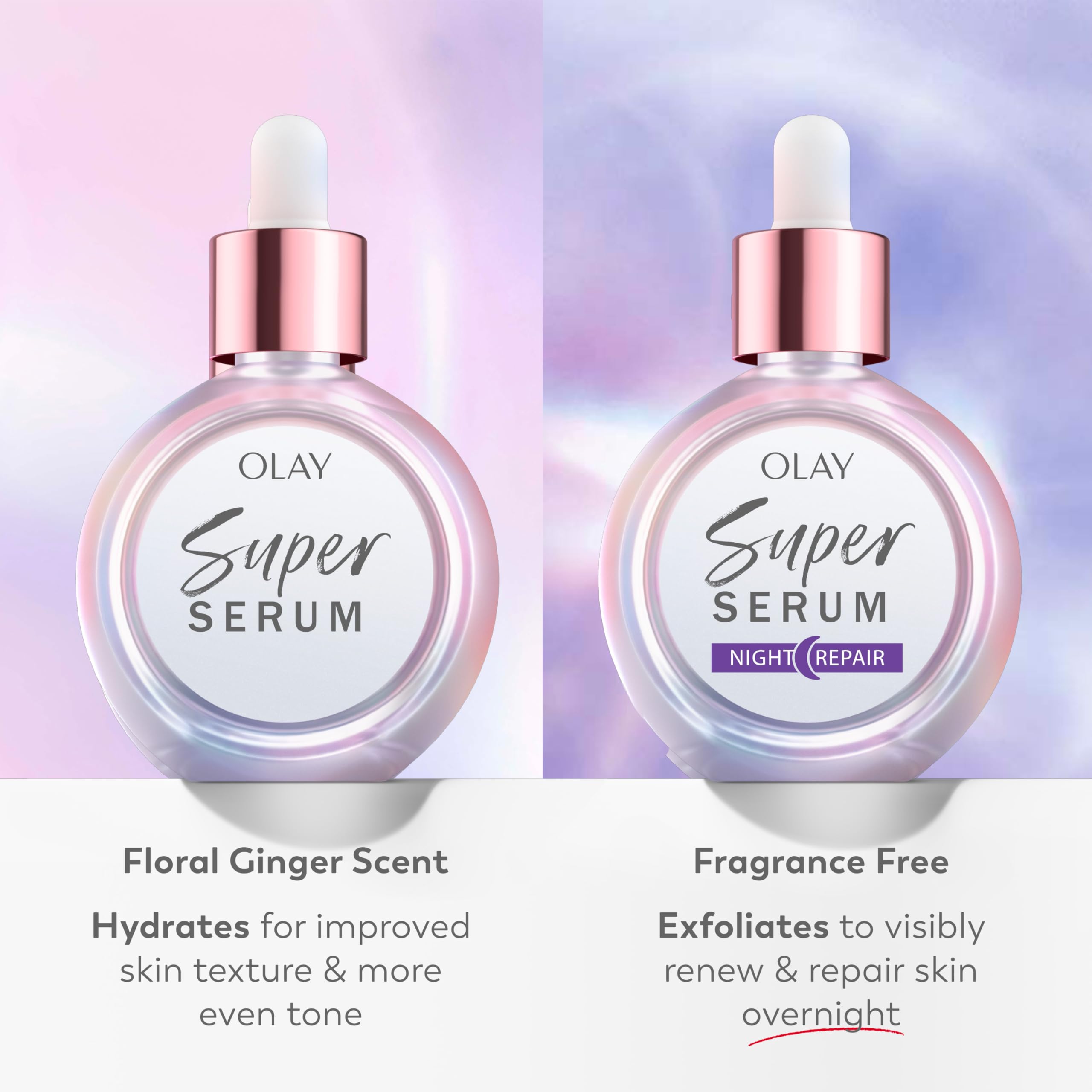 Olay Super Serum ingredient concept showing niacinamide and acids benefits