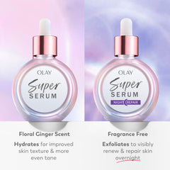 Olay Super Serum ingredient concept showing niacinamide and acids benefits