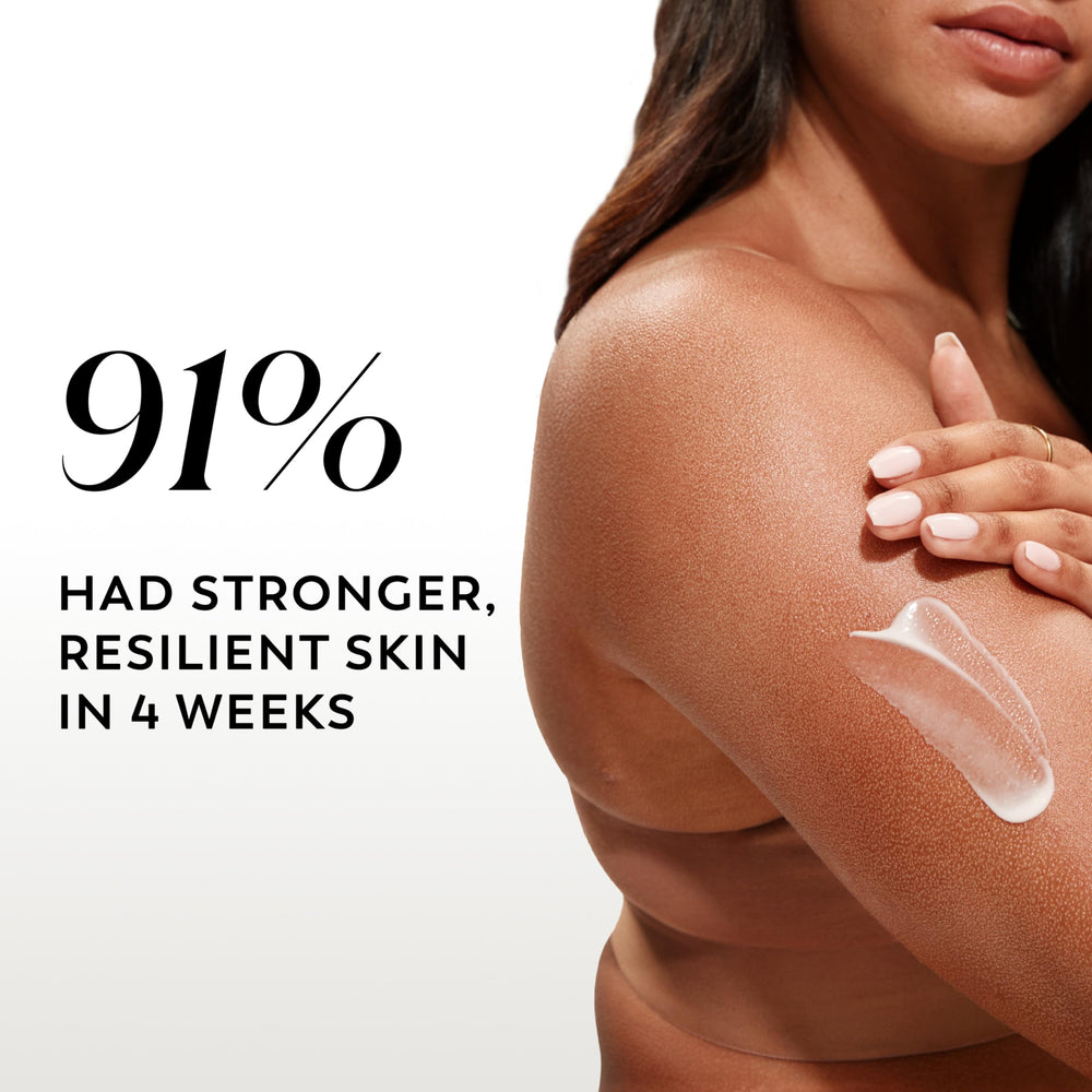 Olay lotion texture swatch on skin demonstrating fast absorption and smoothness