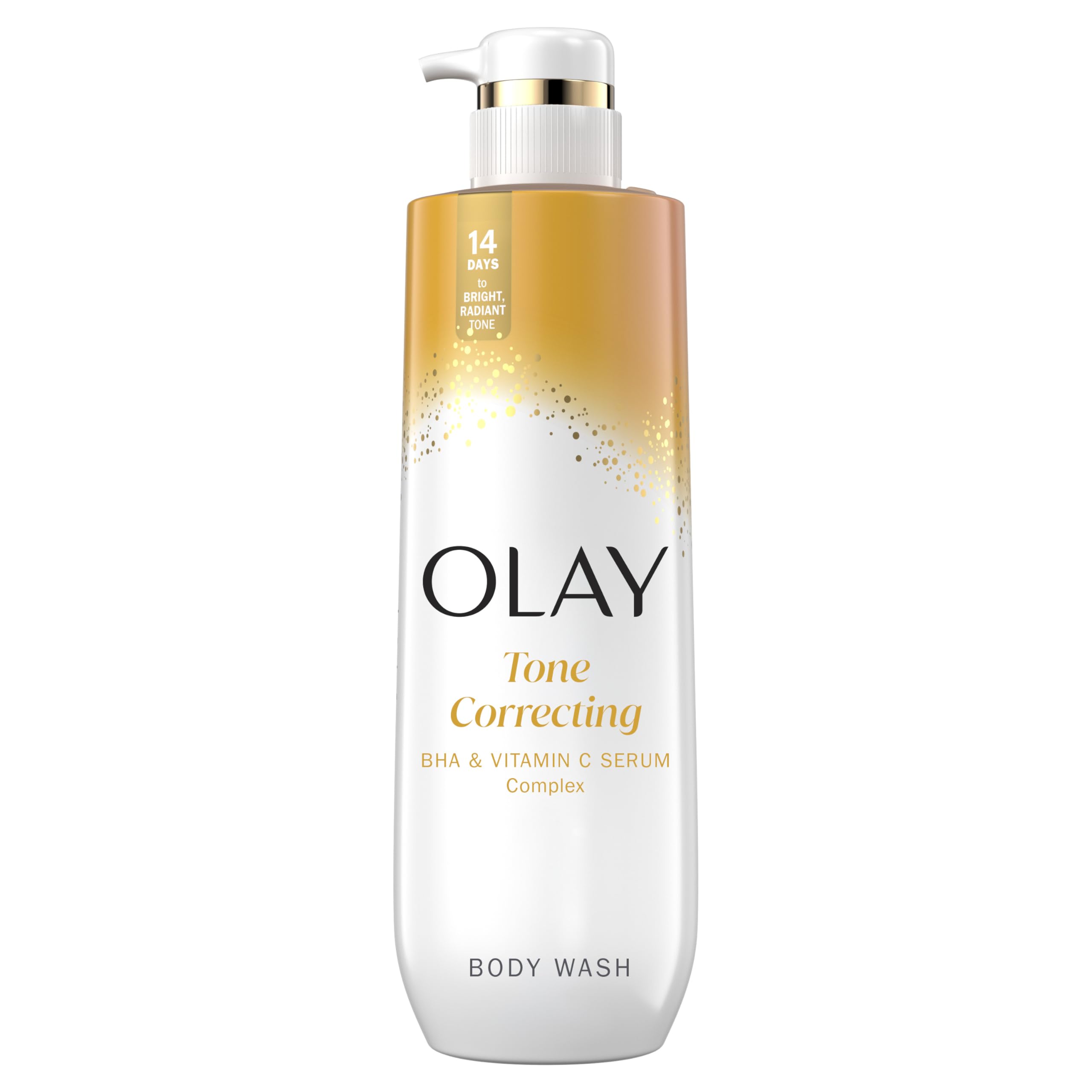 Olay front packaging showing label and brightening benefit