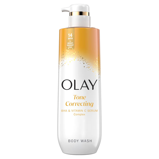 Olay front packaging showing label and brightening benefit