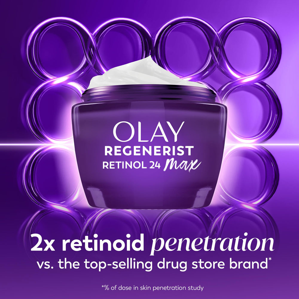 Olay tube and box detail focusing on product information and premium presentation