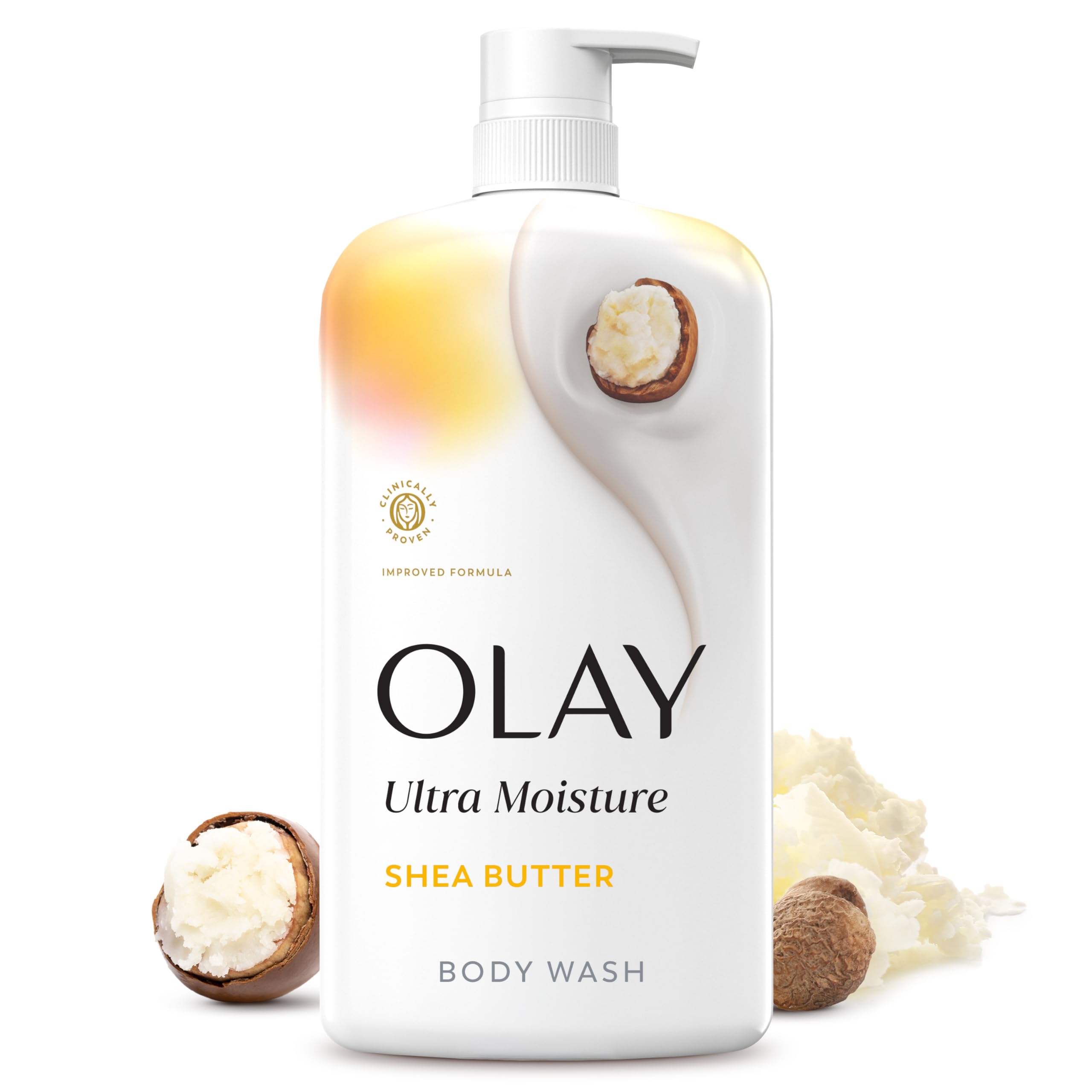 Olay front bottle showing ultra moisture label and volume for clear selection