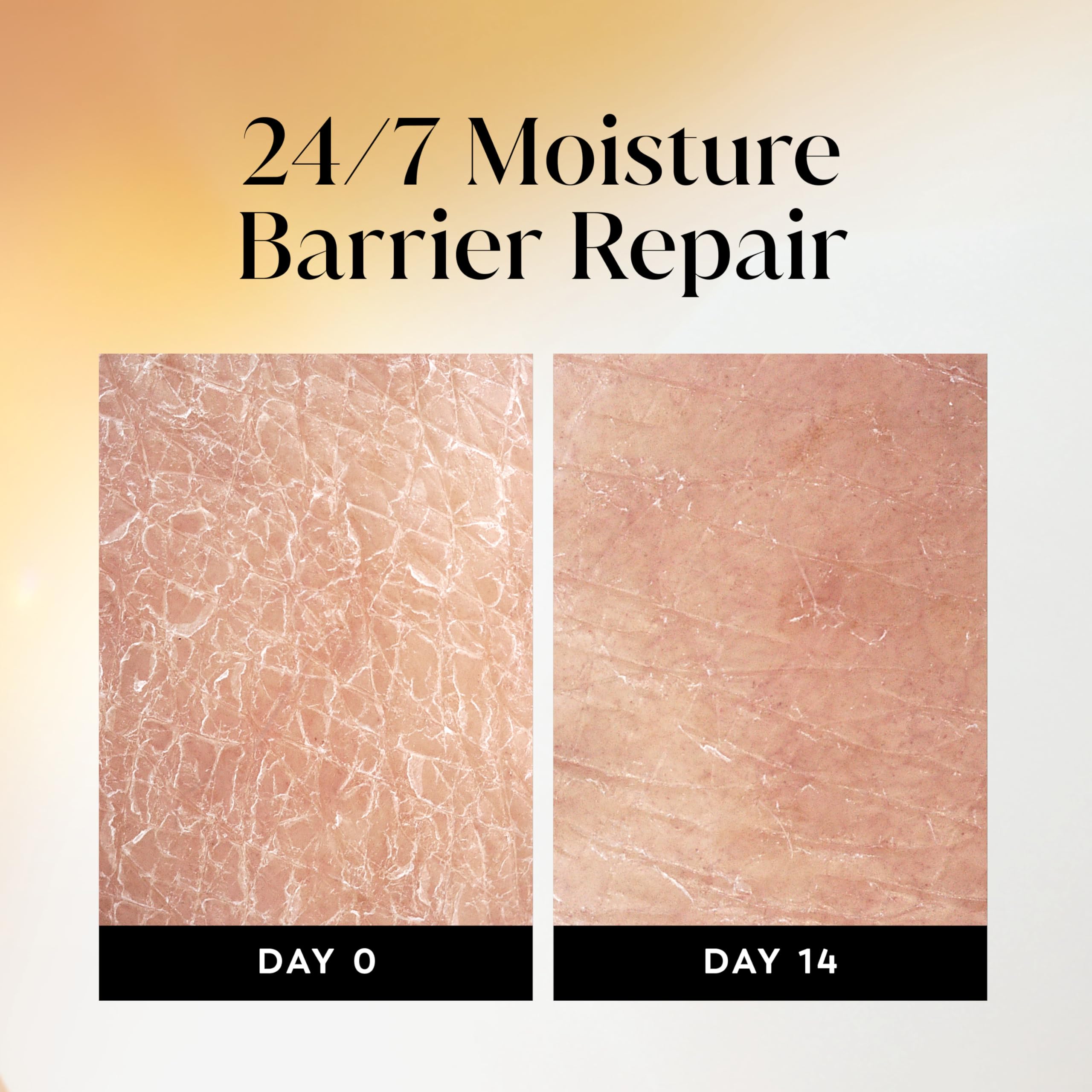 Olay wash texture smoothed on skin, illustrating hydrating finish and softness