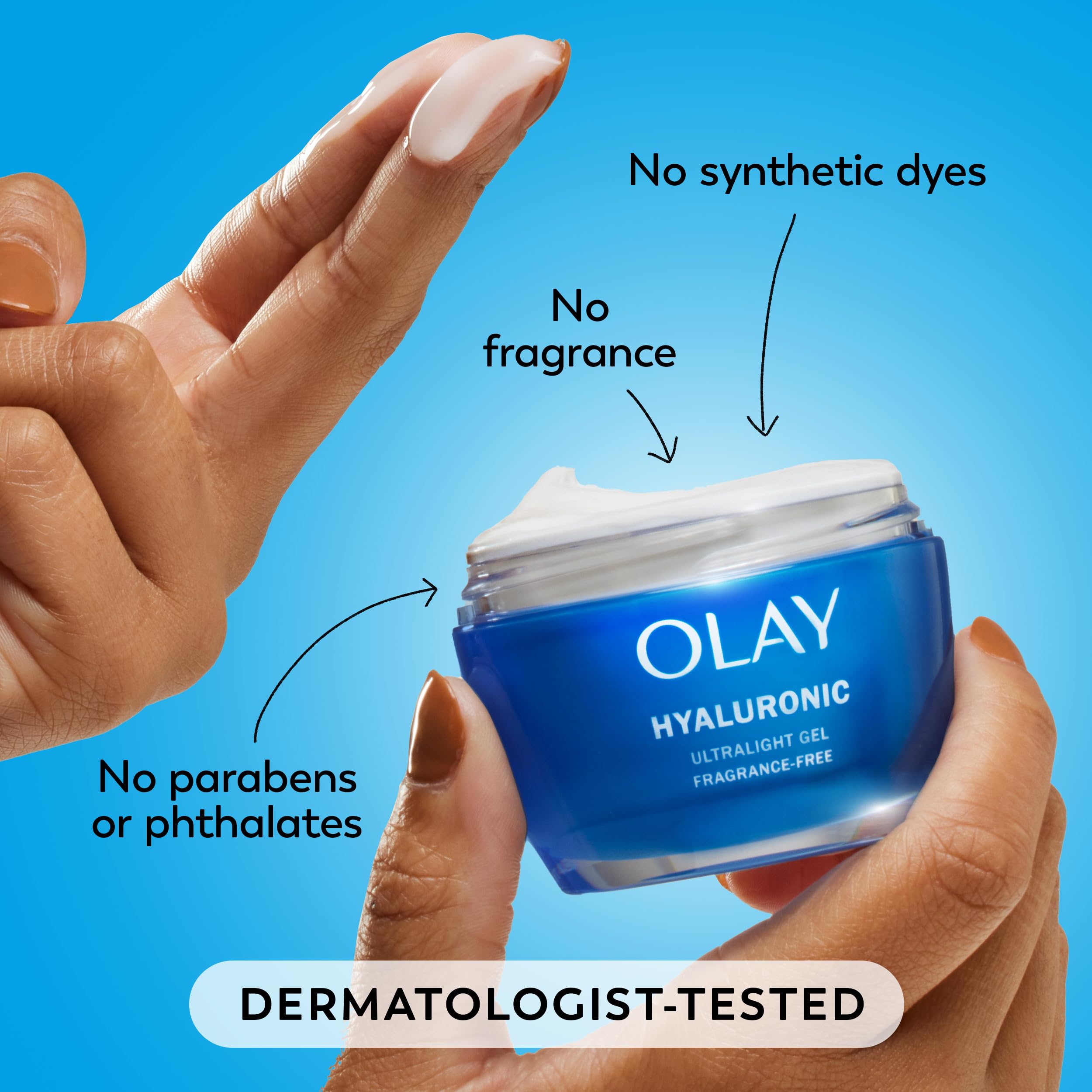 Olay under makeup demonstration showing smooth base for foundation application