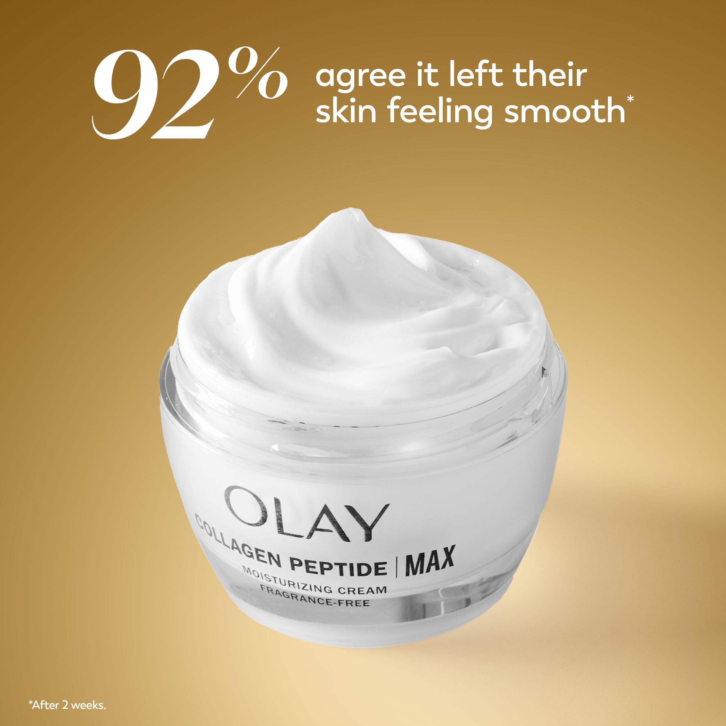 Olay moisturizer layered under makeup to show smooth base and non-greasy feel