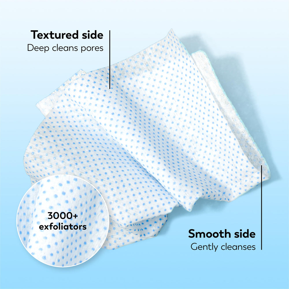 Olay wipe removing mascara to show better makeup removal performance