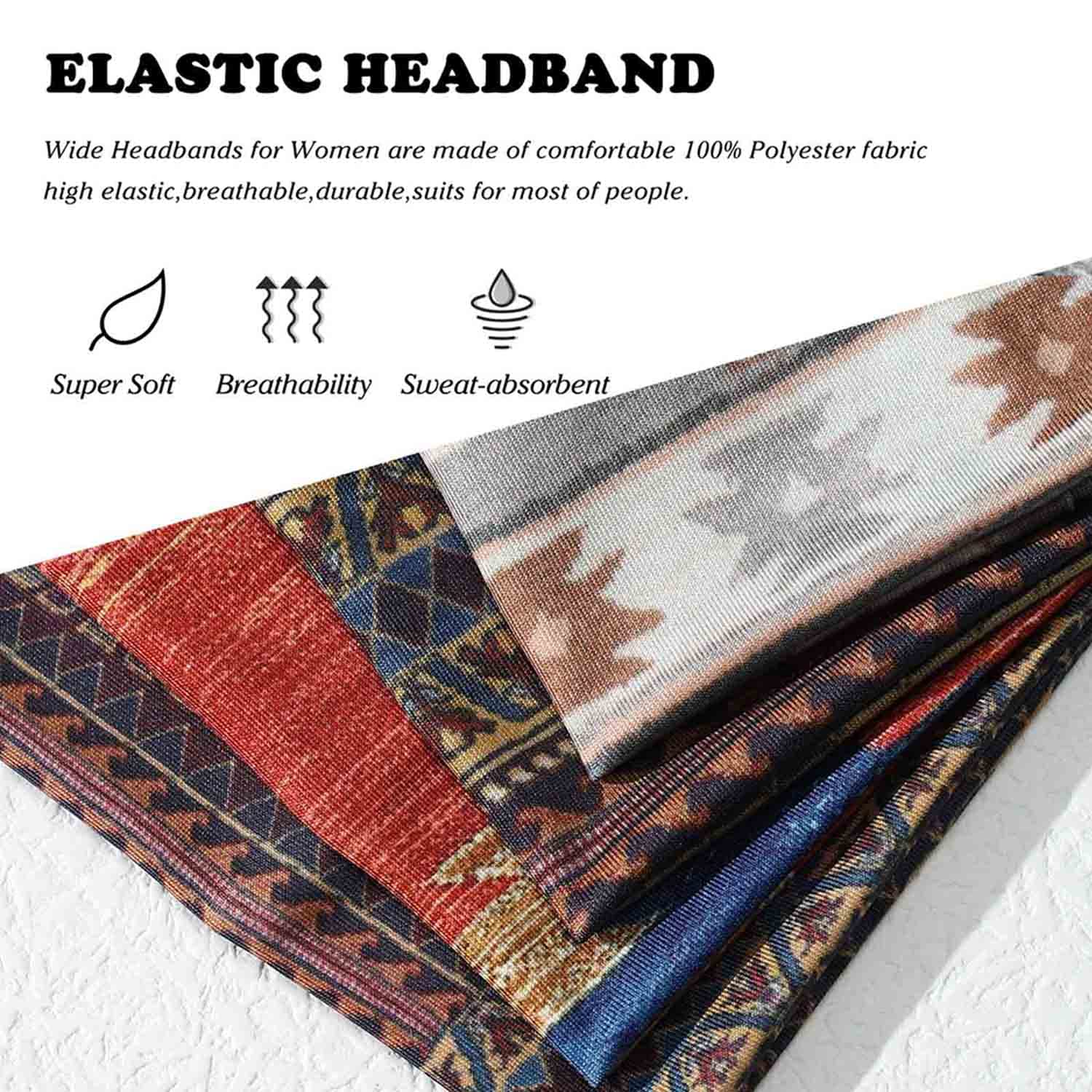 Olbye headband next to hand showing size and stretch-to-fit advantage