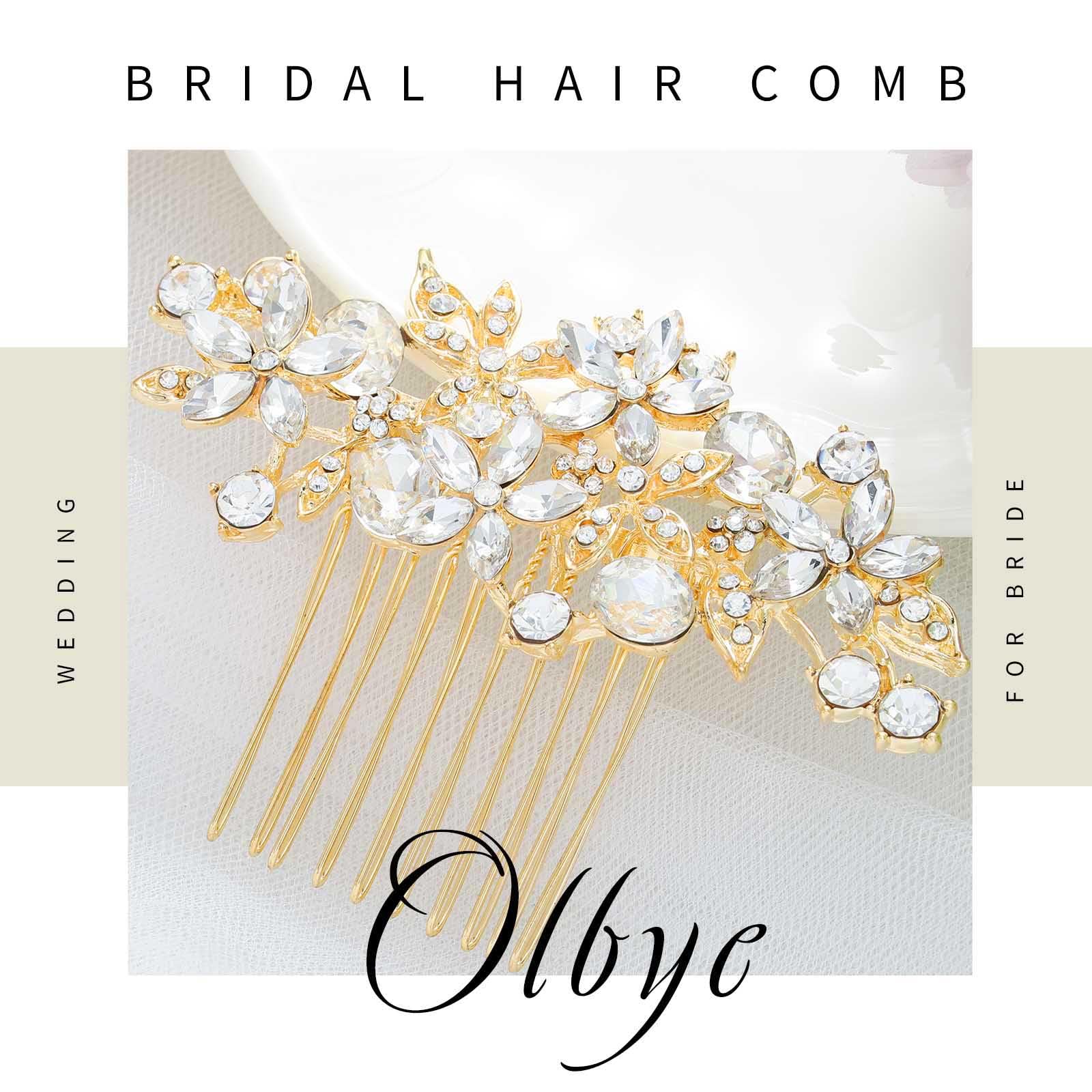 Olbye crystal flower closeup highlighting intricate rhinestone detail and polished finish