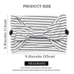 Olbye headband next to ruler for size comparison, shows full coverage