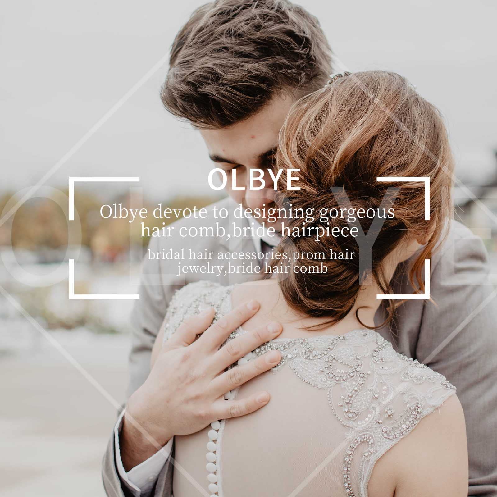 Olbye lifestyle bride wearing headpiece showing polished wedding look