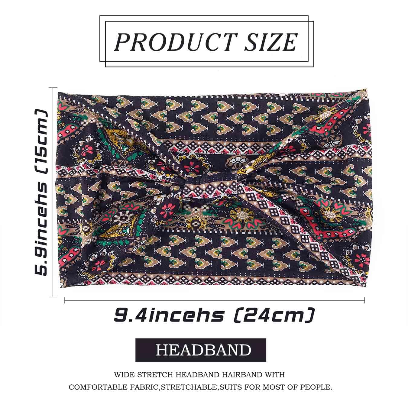 Olbye headband next to ruler to show 9.4x5.9 inch size and full coverage