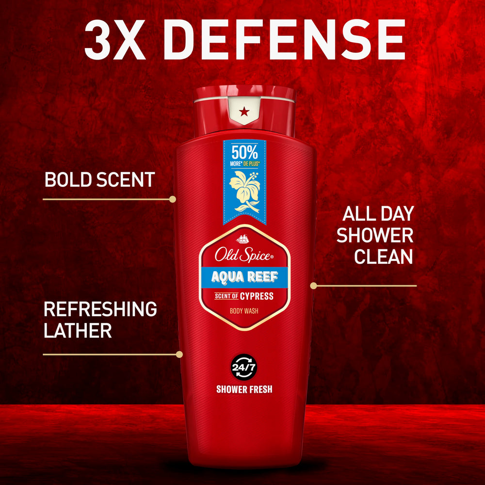 Old Spice back label close-up showing ingredients and usage directions