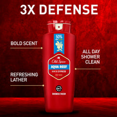 Old Spice back label close-up showing ingredients and usage directions