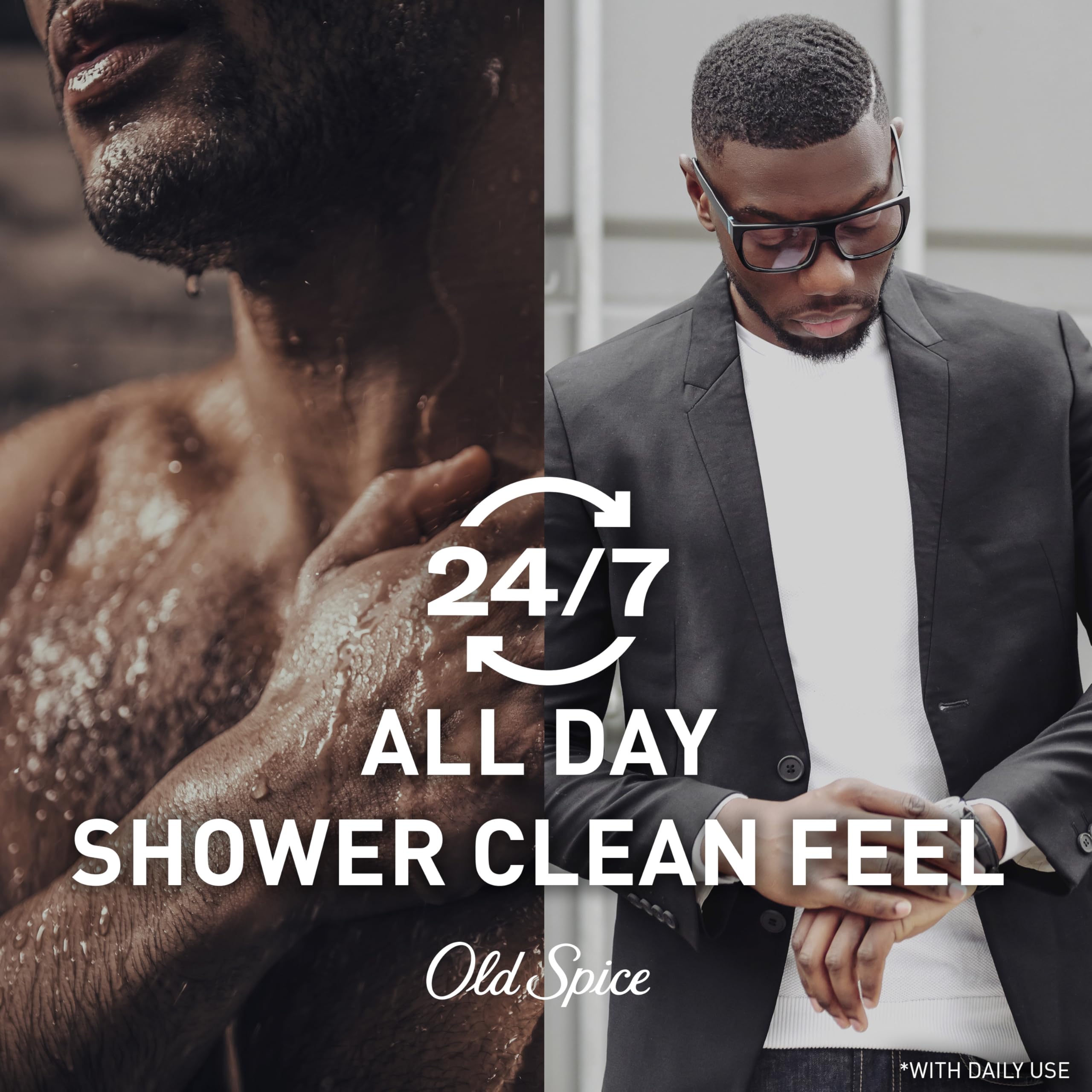 Old Spice 24 oz bottle beside common items for size and scale clarity