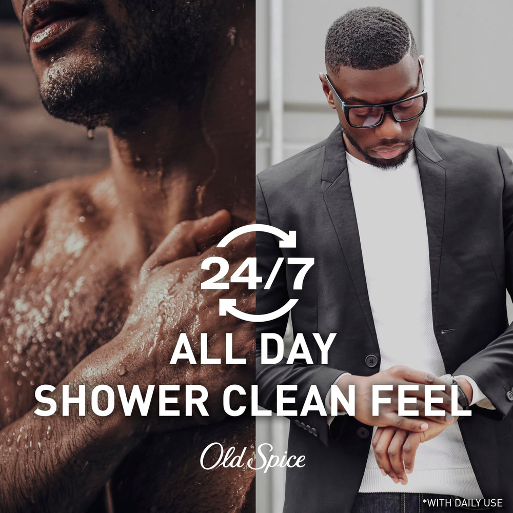 Old Spice 24 oz bottle beside common items for size and scale clarity