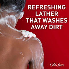 Old Spice rich lather closeup demonstrating deep cleaning foam