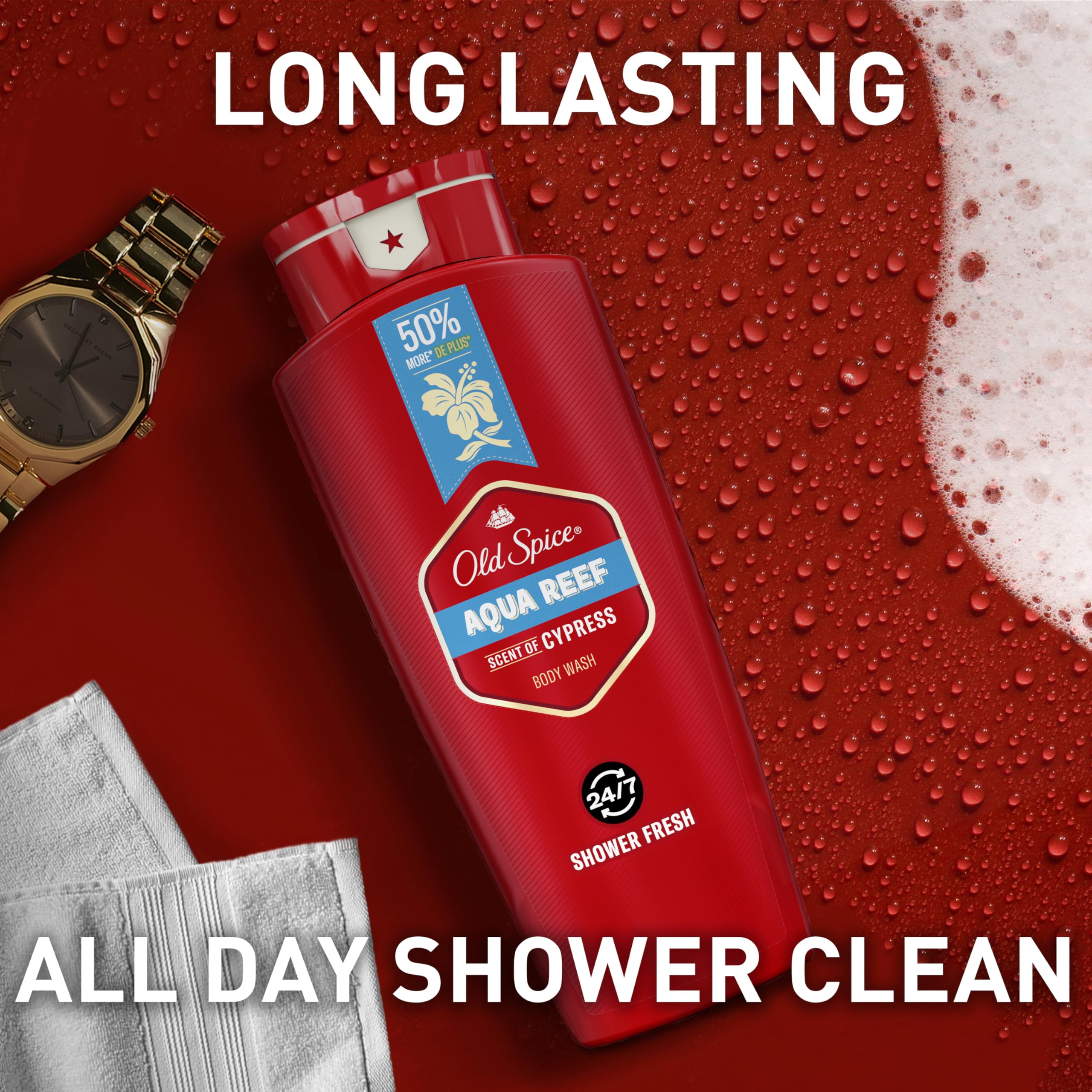 Old Spice cypress scent notes graphic conveying fresh woody aroma