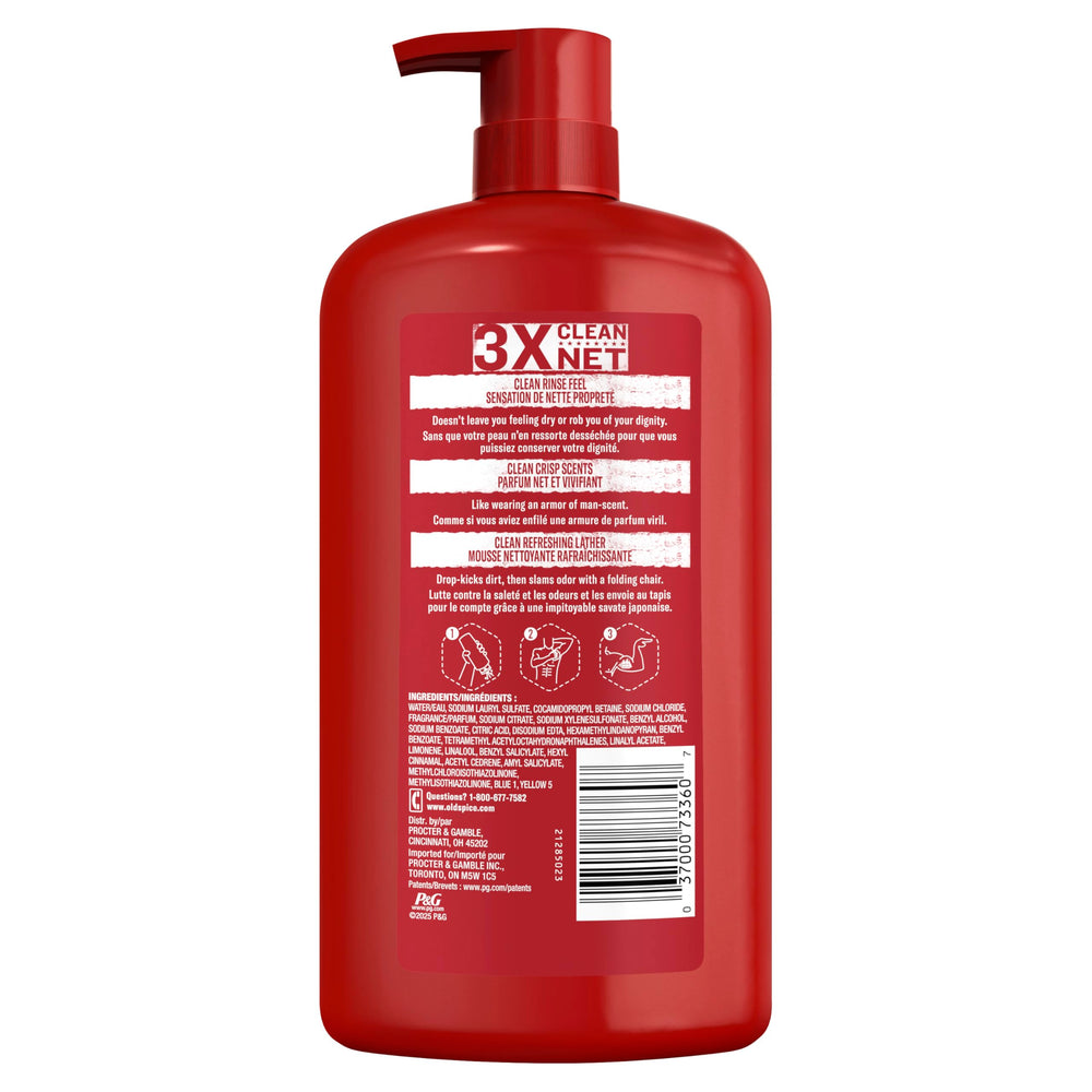 Old Spice bottle in bathroom setting suggesting everyday shower freshness benefit