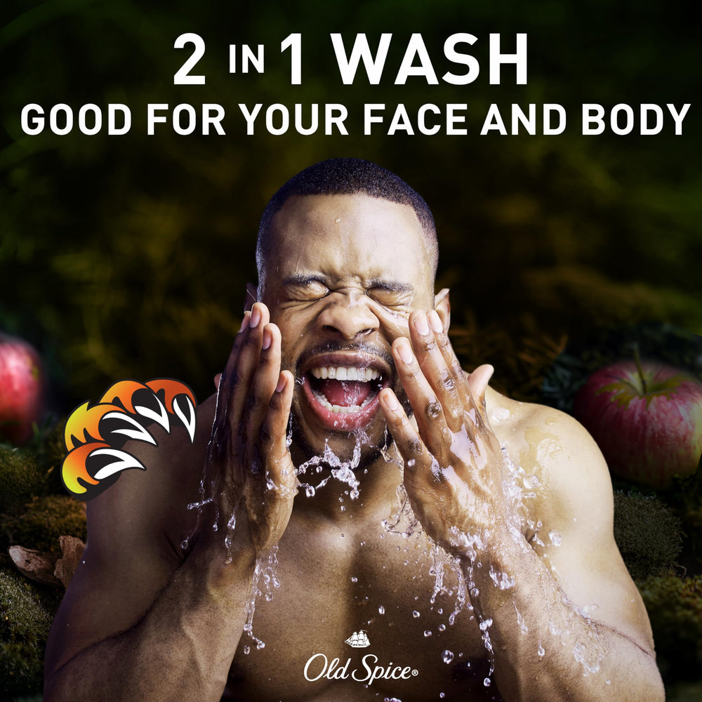 Old Spice Bearglove rich lather closeup delivering deep-clean feel benefit