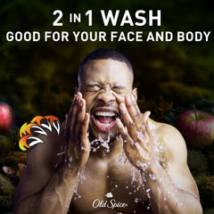 Old Spice Bearglove rich lather closeup delivering deep-clean feel benefit