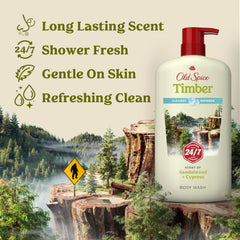 Old Spice back label close-up with ingredients and directions, gives usage clarity