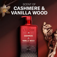 Old Spice bottle placed on a shower shelf demonstrating everyday use