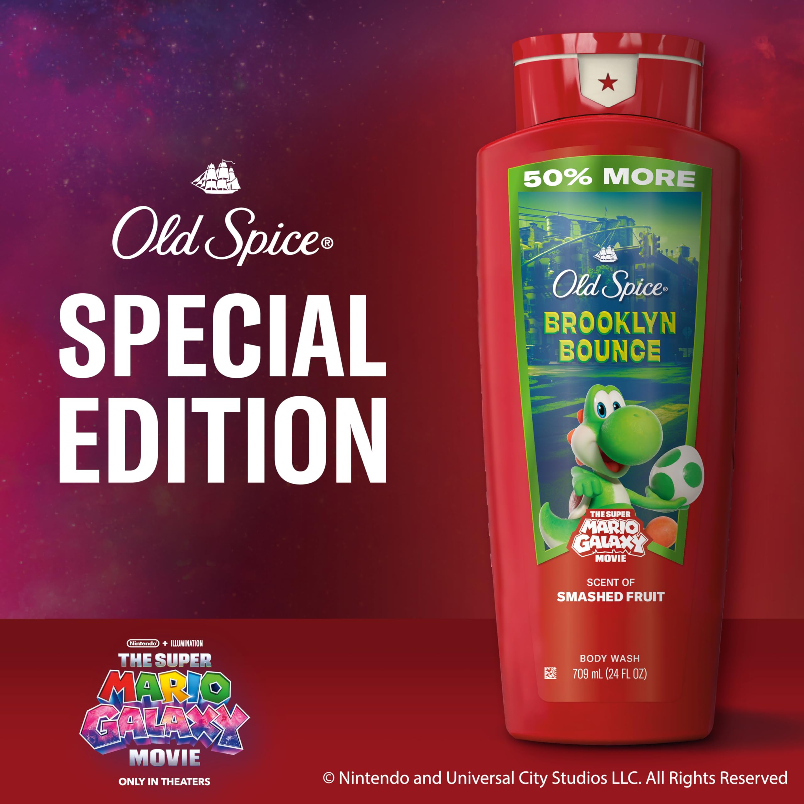 Old Spice Brooklyn Bounce next to common items showing 24 oz scale