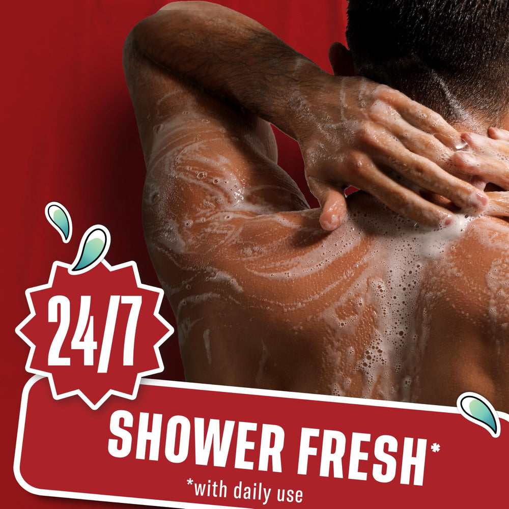 Old Spice Broseidon lather close-up demonstrating rich foam and effective cleanse