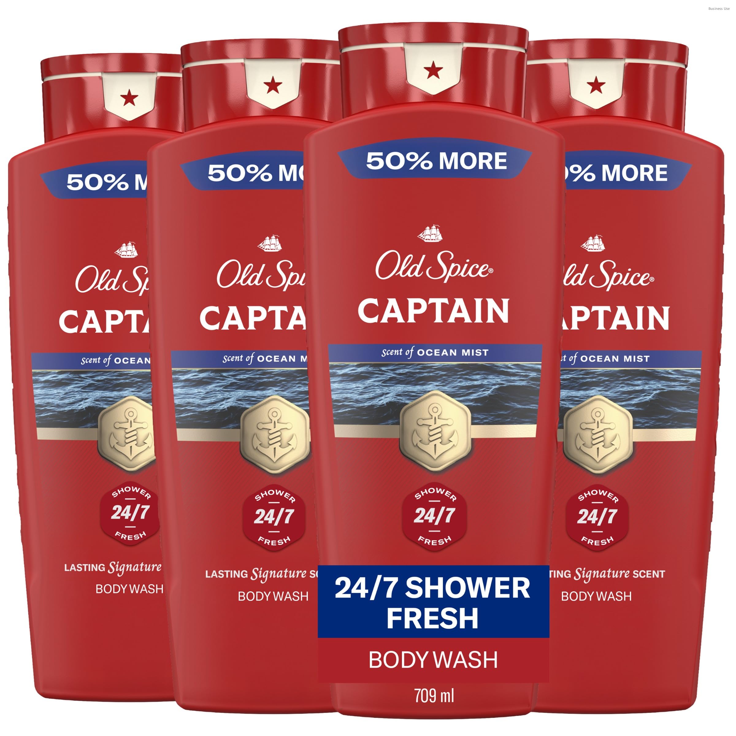 Old Spice Captain front packaging showing bold label and bergamot scent benefit