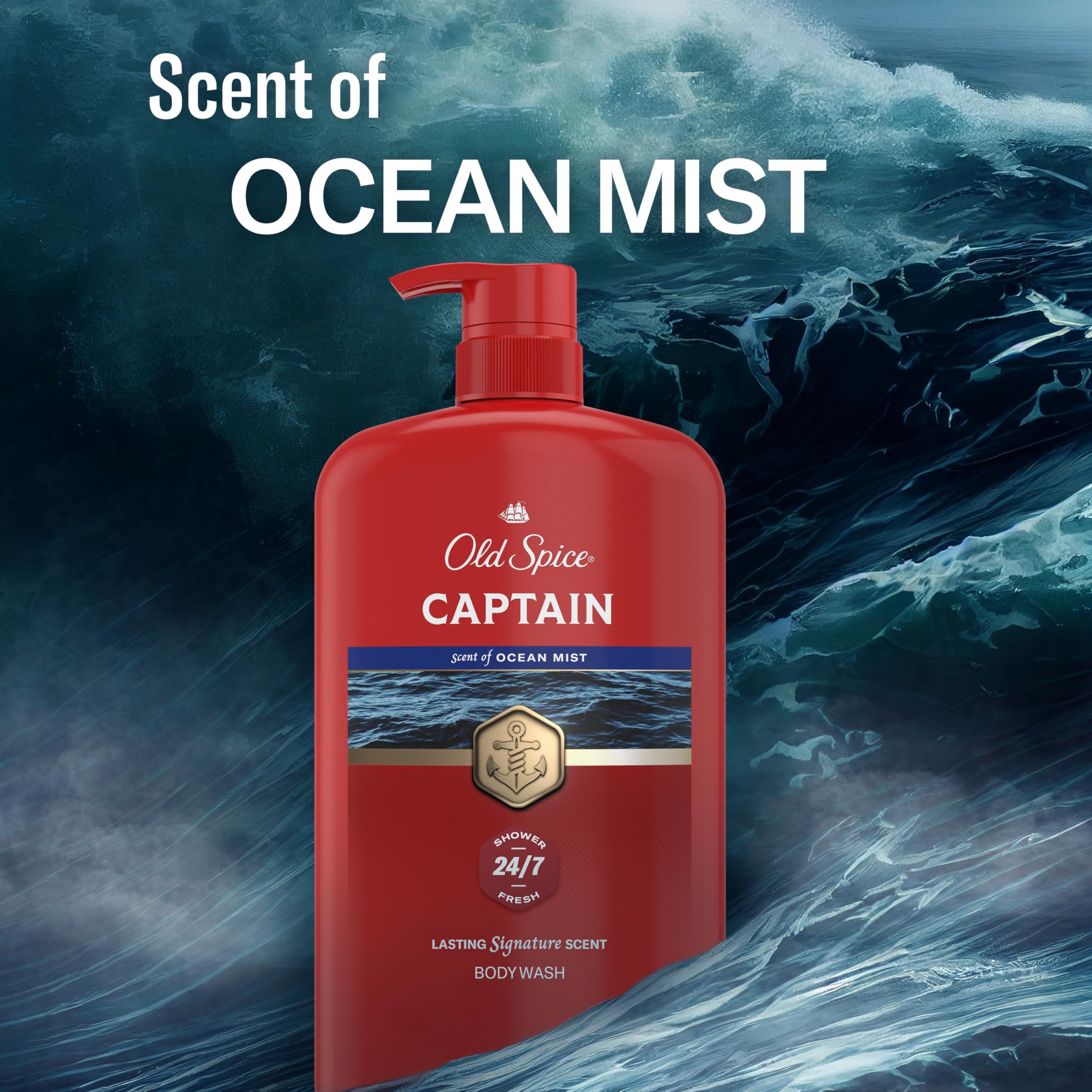 Old Spice Captain lifestyle outdoors image conveying confidence and long-lasting scent
