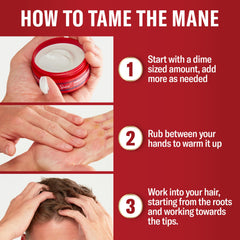 Model applying Old Spice clay to damp hair to show flexible shaping and volume