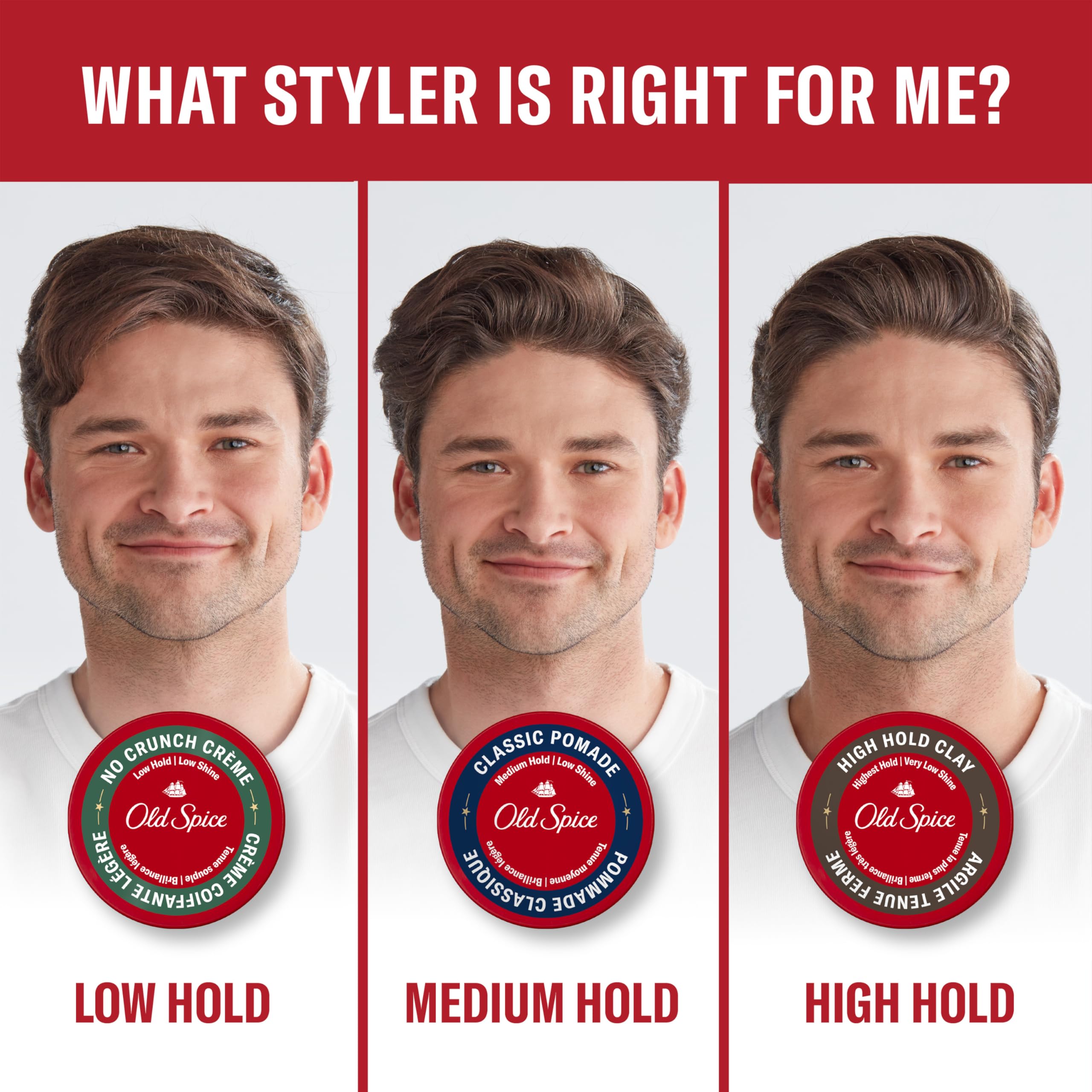 Old Spice clay label and ingredient list view emphasizing barber-inspired formulation