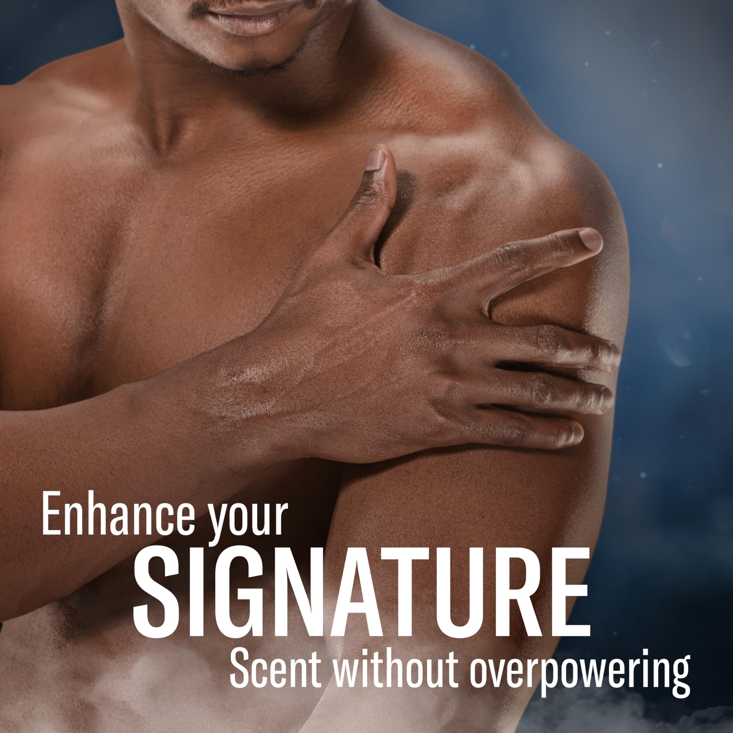 Person using Old Spice in the shower showing refreshing mint action and thorough cleansing benefit