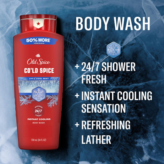 Old Spice bottle pump detail highlighting easy dispense and mess‑free use for daily showers