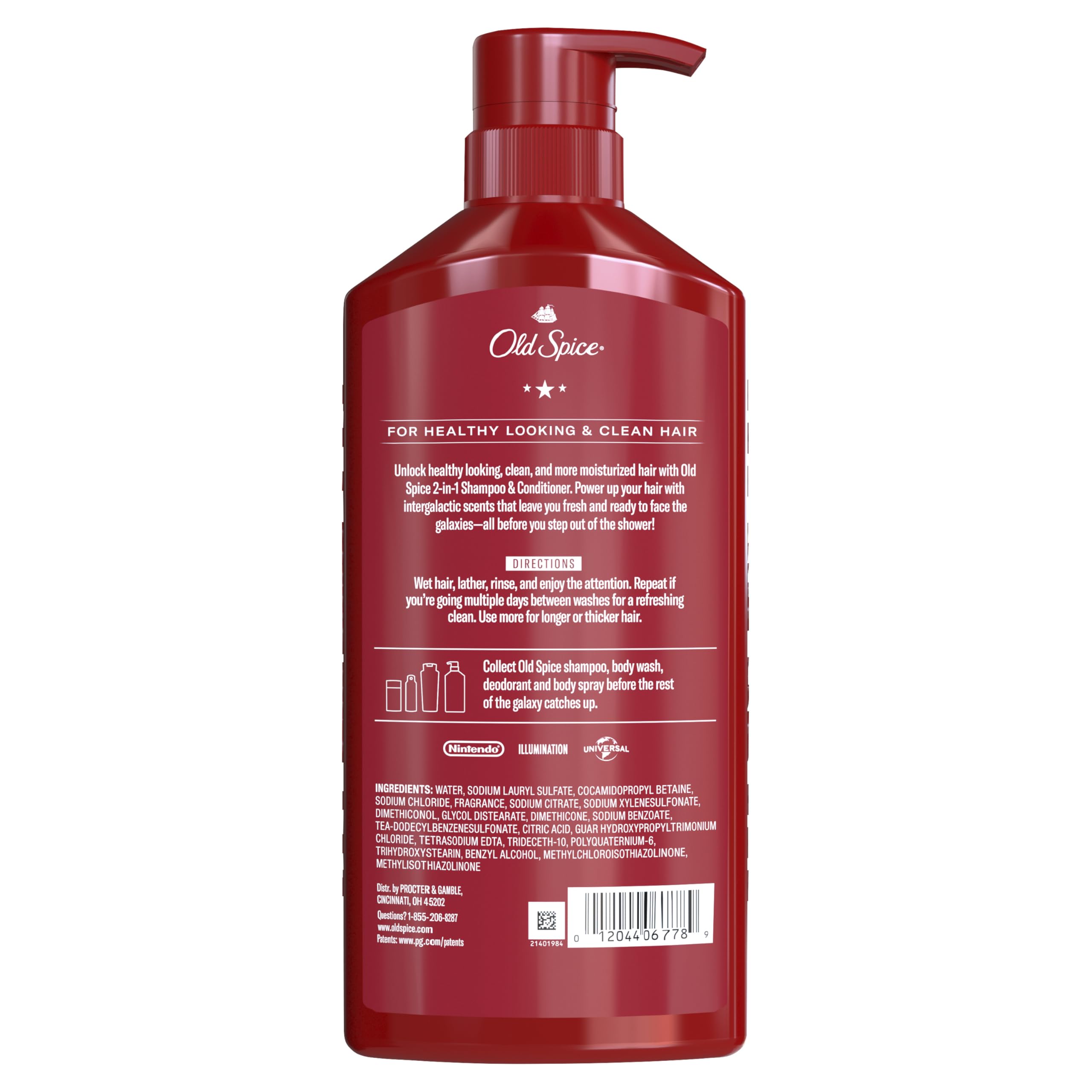 Old Spice bottle placed on bathroom shelf showing how it fits into daily routine