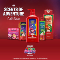 Old Spice lather forming bubbles to show cleansing foam and manageable hair benefit