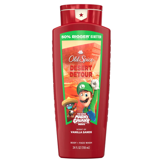 Old Spice Desert Detour front packaging showing bottle and scent benefit