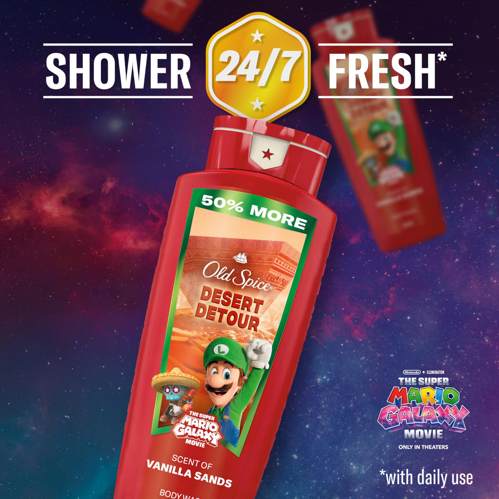 Old Spice Desert Detour held in hand to show 24 oz size and value