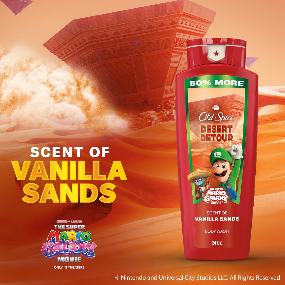 Old Spice Desert Detour rich lather close-up delivering thorough cleanse